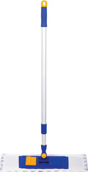 Изображение товара Швабра OfficeClean Professional (телескопическая ручка, пласт держ 40см, насадка моп микрофибра/абразив карман)