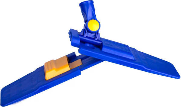 Изображение товара Швабра OfficeClean Professional (телескопическая ручка, пласт держ 40см, насадка моп микрофибра/абразив карман)