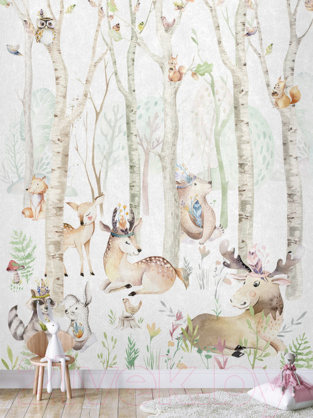 Изображение товара Фотообои листовые Vimala Лесные звери (270x200)