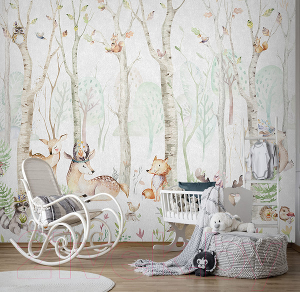 Изображение товара Фотообои листовые Vimala Лесные звери (270x300)