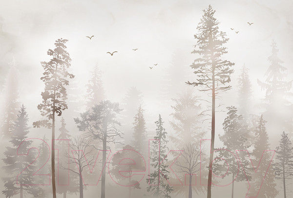 Изображение товара Фотообои листовые Vimala Бежевый лес (270x400)