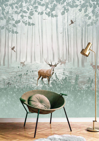 Изображение товара Фотообои листовые Vimala Олени на опушке (270x300)