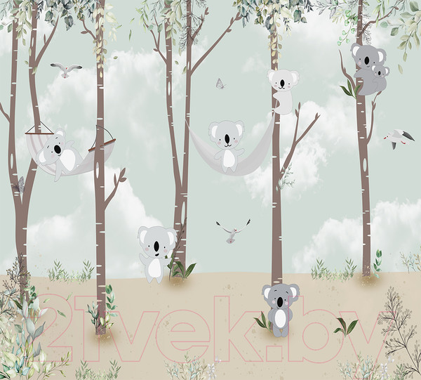Изображение товара Фотообои листовые Vimala Коалы на деревьях (270x300)