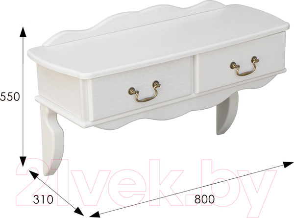 Изображение товара Консольный столик Мебелик Берже 20 (белый ясень)