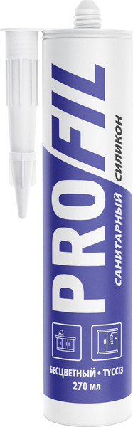 Изображение товара Герметик силиконовый Soudal Санитарный Profil (270мл, бесцветный)