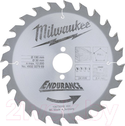 Изображение товара Пильный диск Milwaukee 4932327969