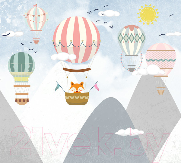 Изображение товара Фотообои листовые Vimala Горы и шары (270x300)