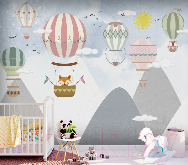 Изображение товара Фотообои листовые Vimala Горы и шары (270x300)