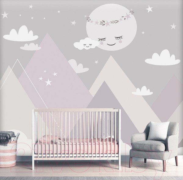 Изображение товара Фотообои листовые Vimala Розовые горы (270x300)