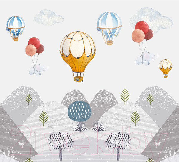 Изображение товара Фотообои листовые Vimala Шары над холмами (270x300)