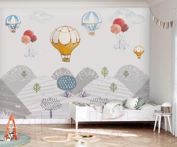 Изображение товара Фотообои листовые Vimala Шары над холмами (270x300)