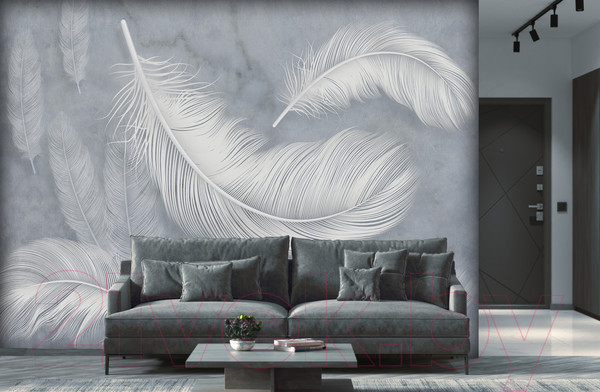 Изображение товара Фотообои листовые Vimala Белые перья (270x400)