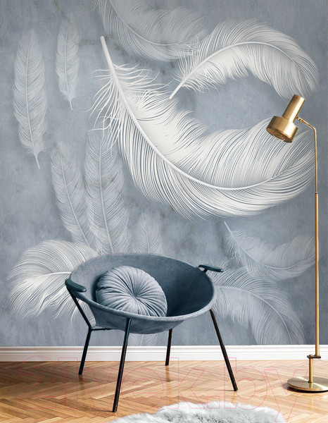 Изображение товара Фотообои листовые Vimala Белые перья (270x300)