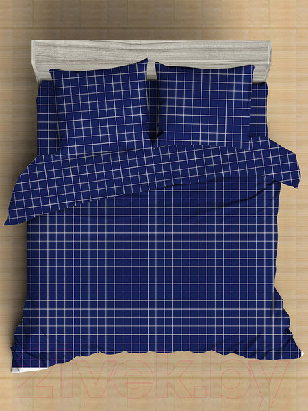 Изображение товара Комплект постельного белья Amore Mio Мако-сатин Indigo Микрофибра Евро / 92978 (синий)