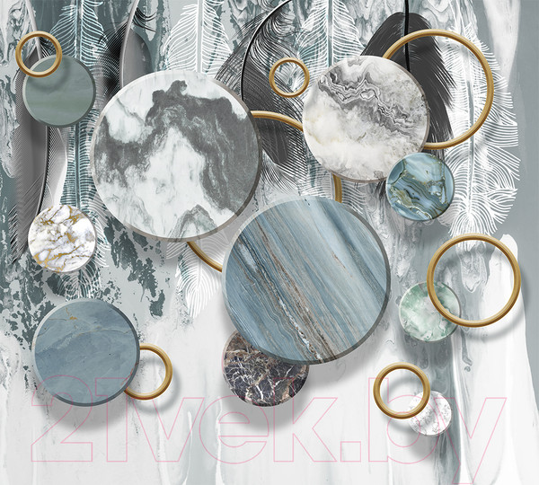 Изображение товара Фотообои листовые Vimala Круги из камня (270x300)