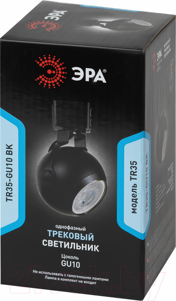 Изображение товара Трековый светильник ЭРА TR35-GU10 BK / Б0053296 (черный)