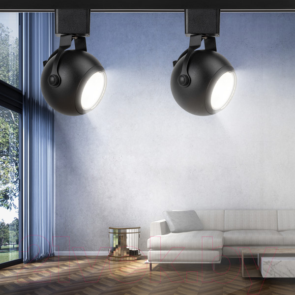 Изображение товара Трековый светильник ЭРА TR35-GU10 BK / Б0053296 (черный)