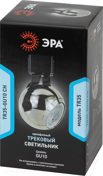 Изображение товара Трековый светильник ЭРА TR35-GU10 CH / Б0053298 (хром)