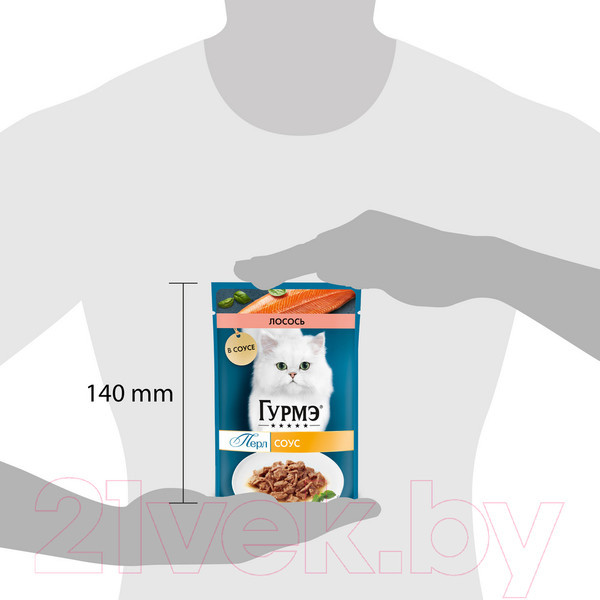 Изображение товара Влажный корм для кошек Гурмэ Перл лосось соус (75г)