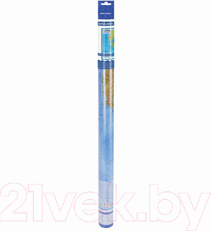 Изображение товара Настенная карта Brauberg Физическая карта мира / 112377