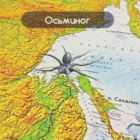 Изображение товара Настенная карта Brauberg Физическая карта России / 112392