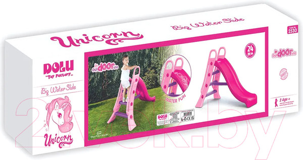 Изображение товара Горка Dolu Большая для девочек / 2530 (с подключением воды)