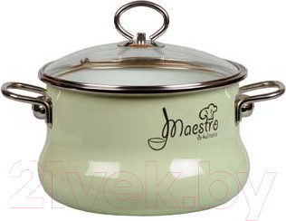 Изображение товара Кастрюля СтальЭмаль Maestro 8SO165S (салатовый)