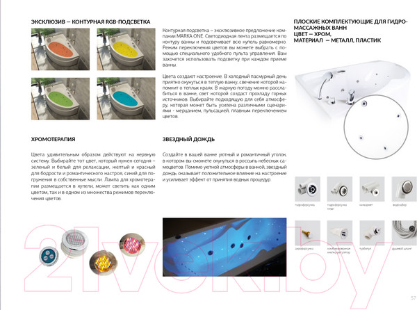 Изображение товара Ванна акриловая 1Марка Modern 170x70 (с ножками и экраном)