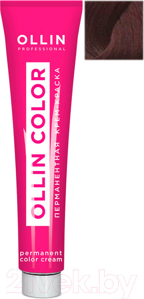 Изображение товара Крем-краска для волос Ollin Professional Color перманентная 5/5 (60мл, светлый шатен махагоновый)