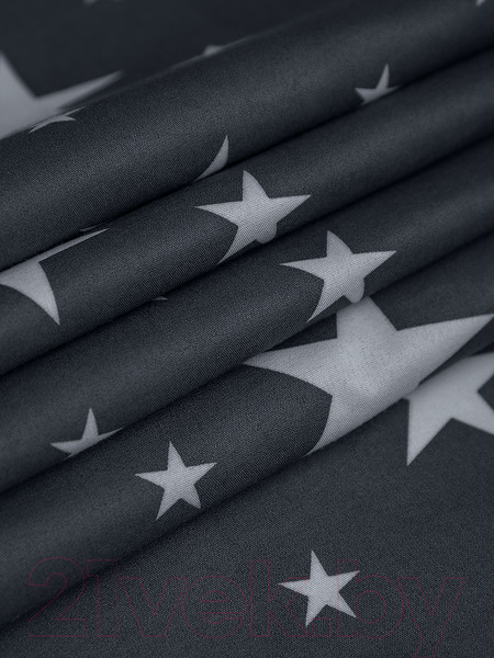 Изображение товара Комплект постельного белья Amore Mio Мако-сатин Stars Микрофибра 2сп 24474 / 93805 (серый/белый)