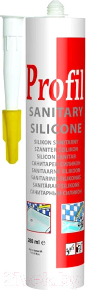 Изображение товара Герметик силиконовый Profil Санитарный (270мл, белый)