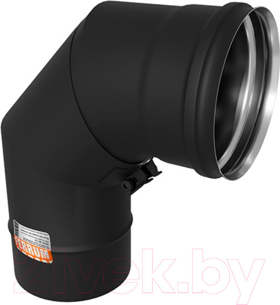 Изображение товара Поворот для труб Ferrum Эмаль 600° Угол 90° 430/0.8мм Ф115 / f6137 (черный)