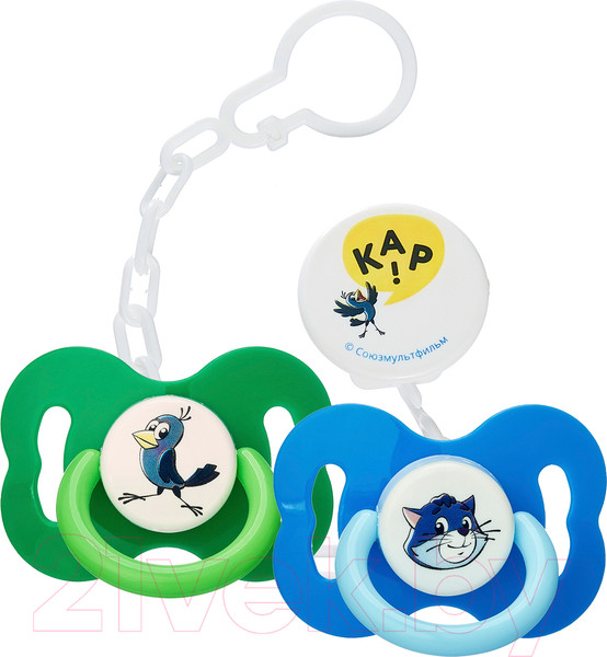 Изображение товара Набор пустышек Мама Тама С клипсой-держателем для мальчика / 370000103