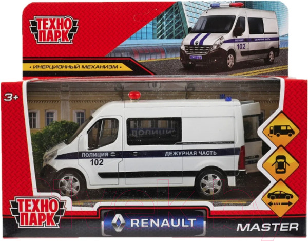 Изображение товара Автомобиль игрушечный Технопарк Renault Master Полиция / MASTER-14POL-WH