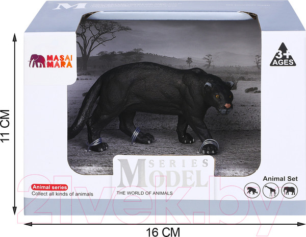 Изображение товара Фигурка коллекционная Masai Mara Мир диких животных. Черная пантера / MM211-101