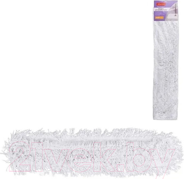 Изображение товара Моп для швабры OfficeClean Professional Хлопок ворс карман завяз (90x15см, белый)