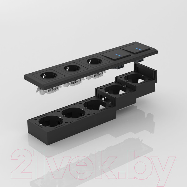 Изображение товара Коробка открытого монтажа Werkel W8000008 (черный)