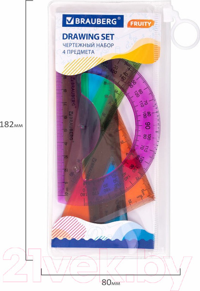Изображение товара Набор для черчения Brauberg Fruity / 210770