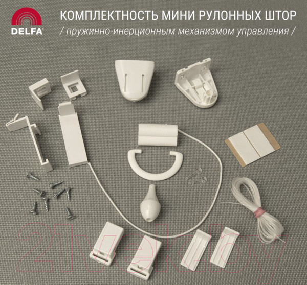 Изображение товара Рулонная штора Delfa Сантайм Металлик Принт СРШП-05В 7592 (62x170, шоколад)