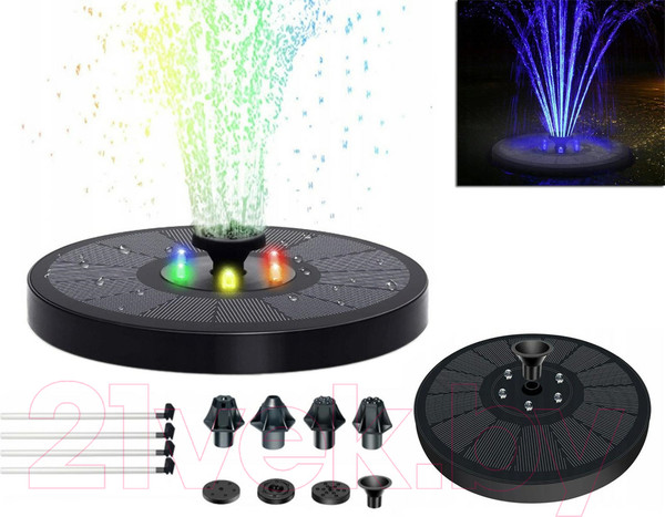 Изображение товара Фонтан для пруда Sipl На солнечных батареях / Led RGB ZD70G