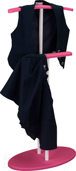 Изображение товара Стойка для одежды Мебелик Костюмная Галант детская 356 (белый/розовый)