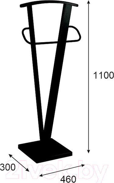 Изображение товара Стойка для одежды Мебелик Костюмная Галант 344 (черный)