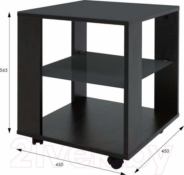 Изображение товара Журнальный столик Мебелик BeautyStyle 6 (венге/стекло черное)