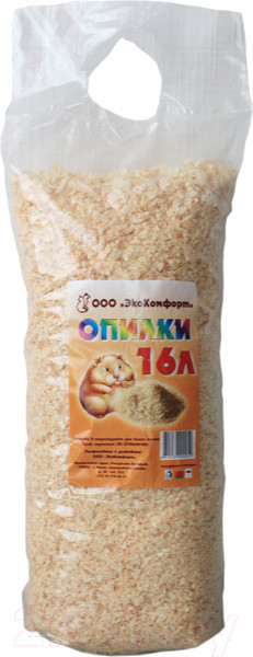 Изображение товара Опилки для птиц и грызунов ЭкоКомфорт Опилки хвойных пород (16л)