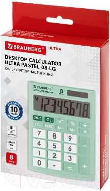 Изображение товара Калькулятор Brauberg Ultra Pastel-08-LG / 250515 (мятный)
