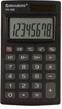 Изображение товара Калькулятор Brauberg PK-408-BK / 250517 (черный)