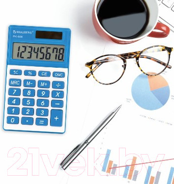 Изображение товара Калькулятор Brauberg PK-608-BU / 250519 (синий)