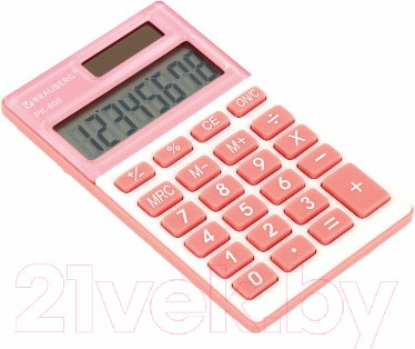 Изображение товара Калькулятор Brauberg PK-608-PK / 250523 (розовый)