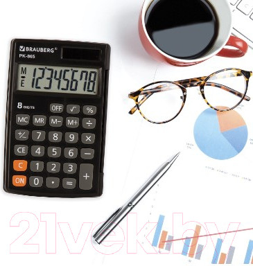 Изображение товара Калькулятор Brauberg PK-865-BK / 250524 (черный)