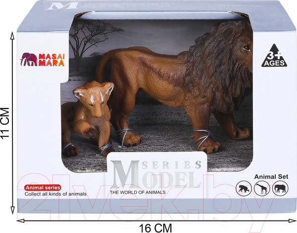 Изображение товара Набор фигурок коллекционных Masai Mara Мир диких животных. Семья львов / MM211-107